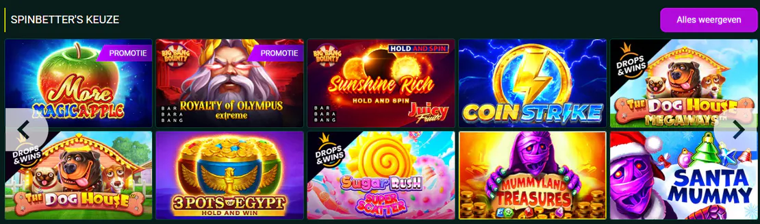 spinbetter casino spellen